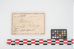 Etikett zu Eisenantennendolch (NHMW-PRAE-025956)